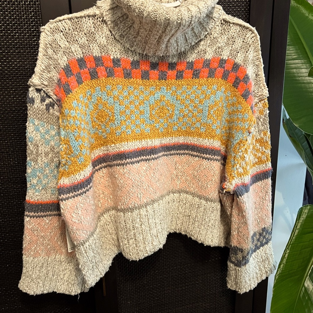 Pilcro Multicolor Turtleneck Sweater